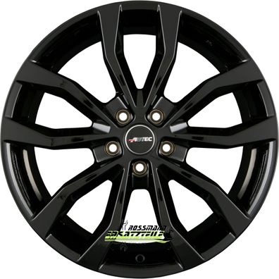 4x Autec Typ U - Uteca schwarz 9x21 ET35 - LK5/112 ML66.5 Felge Alu