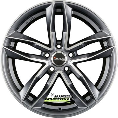 4x Avus Racing AF16 anthracite polished 8.5x20 ET20 - LK5/112 ML66.6 Felge Alu