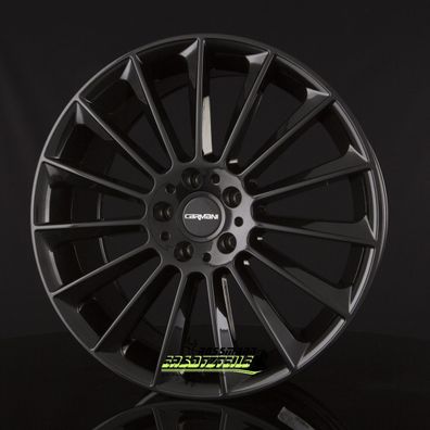 4x Carmani 17 Fritz black 10.5x21 ET19 - LK5/112 ML66.6 Felge Alu