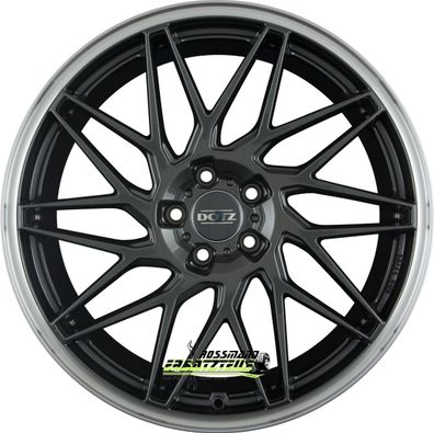 4x Dotz Tanaka gunmetal polished lip 10x20 ET28 - LK5/112 ML70.1 Felge Alu