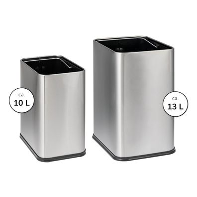bremermann Papierkorb, offener Abfalleimer, versteckte Tüte, Edelstahl