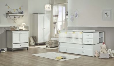 Almila MIA Babyzimmer, 4-teilig : ohne Schaukelfunktion ohne Wickelauflage