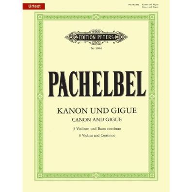 Kanon und Gigue (Pachelbel) - 3 Violinen und Basso continuo Noten