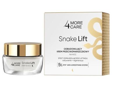 More4Care Schlangenlift, Regenerierende Anti-Aging Nachtcreme, 50 ml