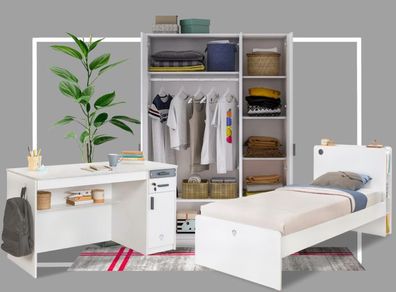 Cilek WHITE Kinderzimmer Set, 3-tlg