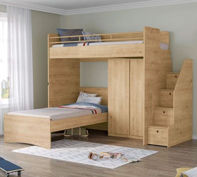 Cilek STUDIO Mocha Etagenbett mit Kleiderschrank