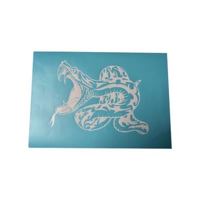 Airbrush Klebeschablone Set Cobra Schablone Schlange A4 Mask blau