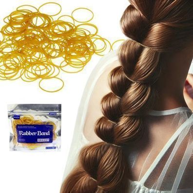 Haargummis GELB 130 STÜCK