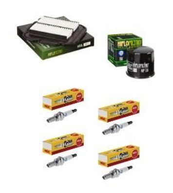 Wartungssatz ?lftilterset Z?ndkerzen spark splug passt an Suzuki Dl 650 A 07-11