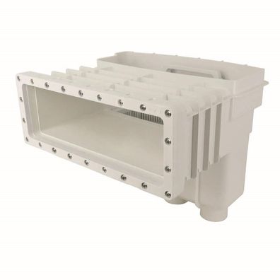 Astralpool Skimmer Unik ABS | 25 L | Messing Gewindehülsen | f. Folienbecken | Weiß