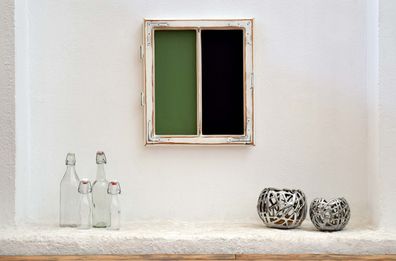 Kreidetafel Schreibtafel Wandtafel Antik Holz Alt Vintage Blackboard grün schwarz