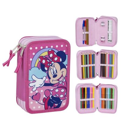 Disney Minnie Mouse Giotto Federmappe gefüllt – Schuletui & Stiftebox mit Zubehör
