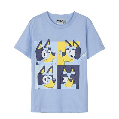 Bluey Kinder T-Shirt kurz 100?% Baumwolle Sommer Shirt Mädchen Jungen