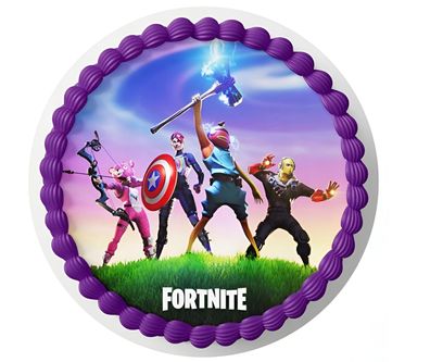 Fortnite Game Essbar Battle Royale Zuckermasse Tortenbild Tortenaufleger 4 Muffin f7
