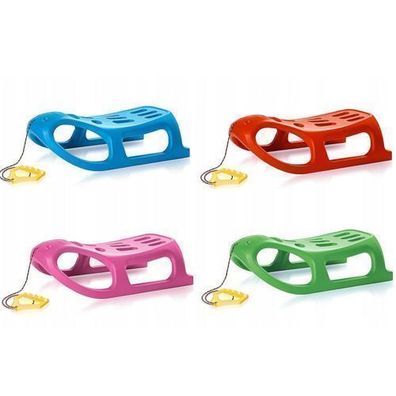 Schlitten Mehrfarbig Kinderschlitten Kunststoff Prosperplast Langlebig mit Griff