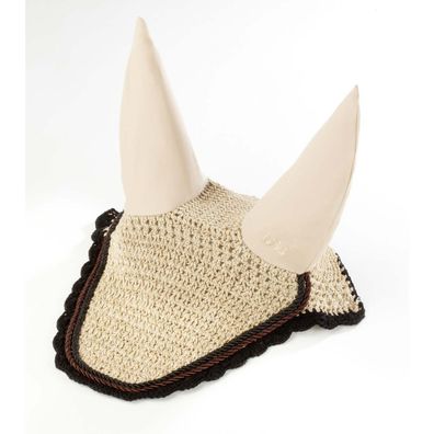 USG Fliegenhaube - beige/schwarz/braun - Größe: Pony / Vollblut
