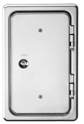 Kamintür Edelstahl 150 x 300mm