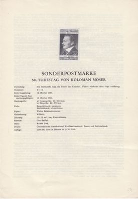 Österreich Austria [1968] MiNr 1271 SD ( oG/no gum ) [A15] Schwarzdruck Erläuterungsb