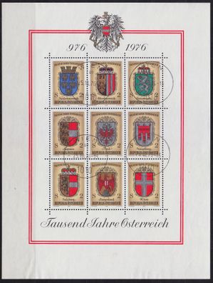 Österreich Austria [1976] MiNr 1522-30 Block 4 ( O/used ) Wappen