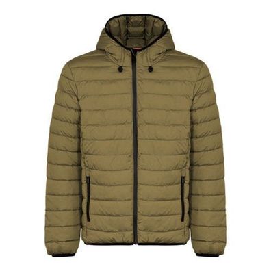Suns Green Polyester Men's Quilted Jacket