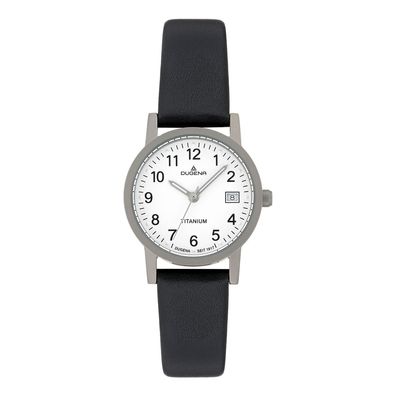 DUGENA Damenuhr Novum Lederband Schwarz 4460327-1