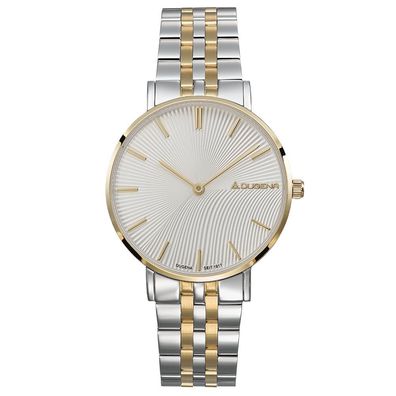 DUGENA Damenuhr Linee Edelstahl bicolor Saphirglas 4461129