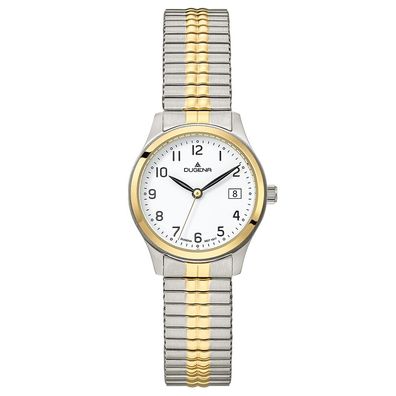 DUGENA Damenuhr Bari Zugband bicolor 5 ATM 4460757-1