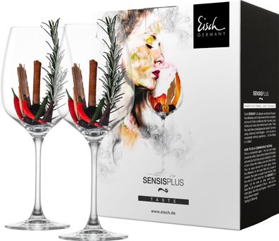 EISCH 2 Bordeauxgläser 500/21 im 4 farbig. Geschenkkarton Superior Sensisplus 25005