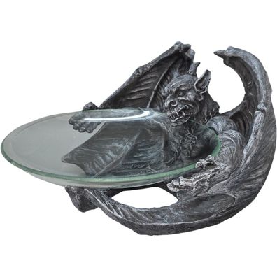 Fantasy Figur Ablage Glasschale Gargoyle Drache (Gr. 19,5x24x29 + D26,5cm)