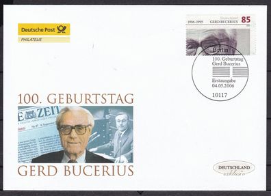 BRD 2006 Deutsche Post FDC MiNr. 2538 100. Geburtstag von Gerd Bucerius