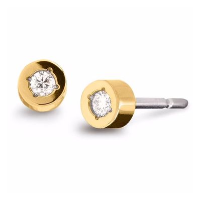 BOCCIA Ohrstecker 05083-04 Titan, vergoldet Brillant 0,06 ct