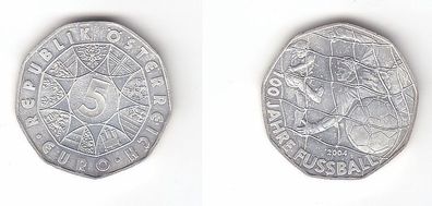 5 Euro Silbermünze Österreich 100 Jahre Fussball 2004 (113536)
