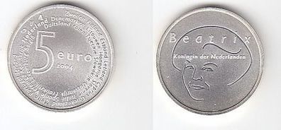 5 Euro Silbermünze Niederlande EU Erweiterung 2004 (112950)