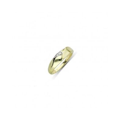 Ring 333/- Gold syn. Zirkonia Bicolor