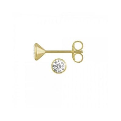 HELGA ANDRÄ Ohrstecker 925/- Silber Zirkonia 4,0mm Gelb
