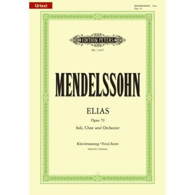 Elias op. 70 (Mendelssohn) - Klavierauszug (dt) (Noten)