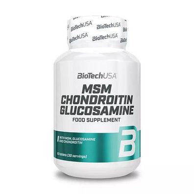 BioTech USA MSM Chondroitin Glucosamine - 60 Tabletten