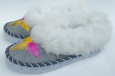 Lammfell Warme Hausschuhe Mokassin Gr.38 NEU, Schaffell/ -leder Handarbeit 1 * 25