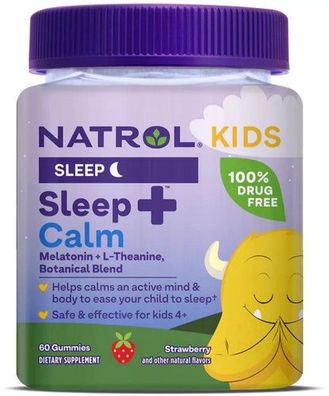 Natrol Kids Sleep+ Calm, Strawberry, 60 Gummis