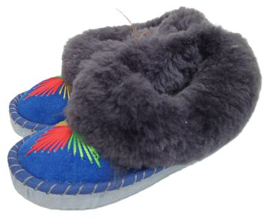 Lammfell Warme Hausschuhe Mokassin Gr.38 NEU, Schaffell/ -leder Handarbeit 4 * 25