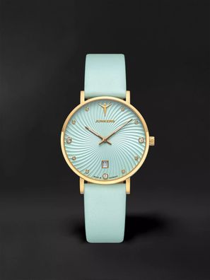 Junkers Annelise 34 Damenuhr 961.02.16 Lederarmband Grün