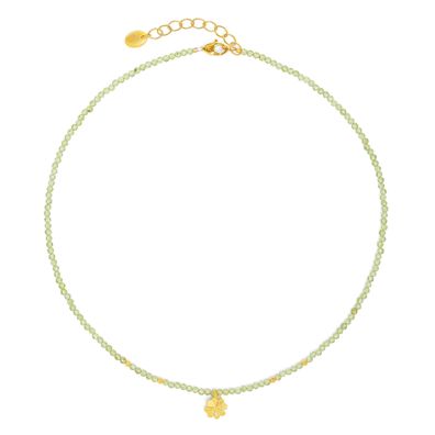 BERND WOLF Kette mit Anhänger 925/- Silber Kleenfa, Peridot