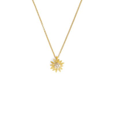 BERND WOLF Kette mit Anhänger 925/- Silber Edelweiß, Zirkonia