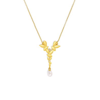 BERND WOLF Kette mit Anhänger 925/- Silber Yolani, Süßwasserperle