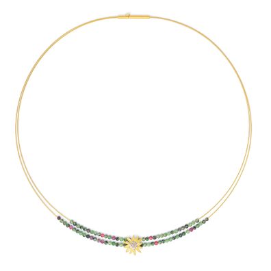 BERND WOLF Collier 925/- Silber Alma, Rubin-Zoisit