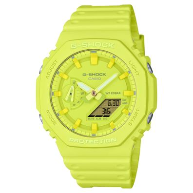 CASIO Herrenuhr GA-2100-9A9ER Digital Analog Gelb