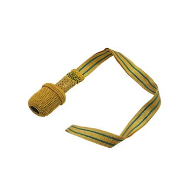 Gold Portepee mit gestreifter goldfabige Tresse - grosse Ausführung