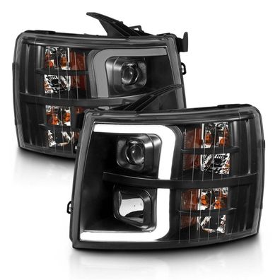 Chevrolet Silverado 2007 -2013 Scheinwerfer Projector LED Neon Tube schwarz 07 13