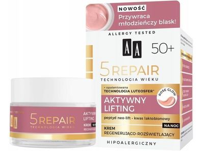 AA Technologie der Jugend 5 Regeneration 50+ Nachtcreme mit aktivem Lifting zur