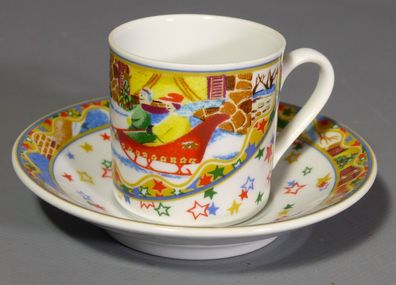 Eschenbach Porzellan Living Colours Jingle Bells Sammel-Espresso-Tasse & Unterteller